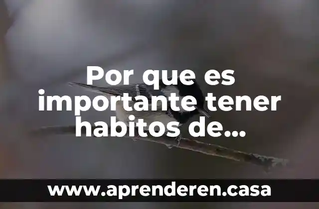 Por que es importante tener habitos de estudiio