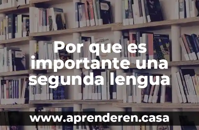 Por que es importante una segunda lengua