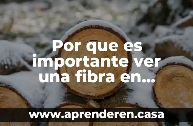Por que es importante ver una fibra en microscopio