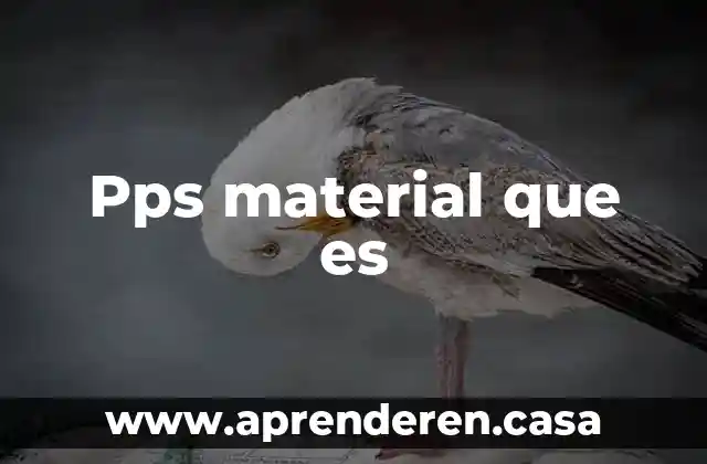 Pps material que es