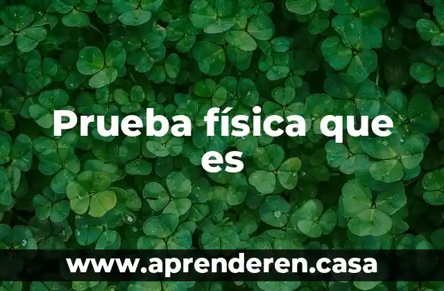 Rehilete de tierra fisica que es 7 Prueba física que es