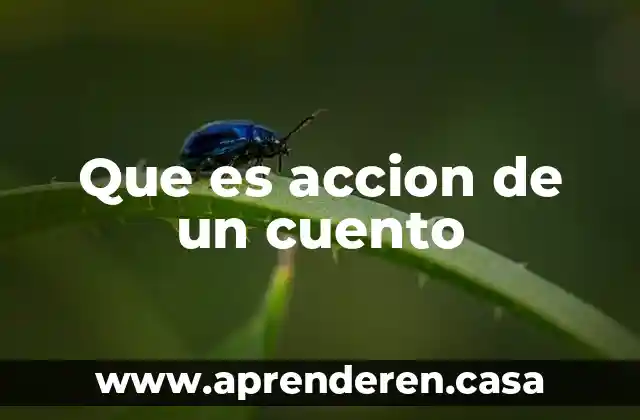 Que es accion de un cuento