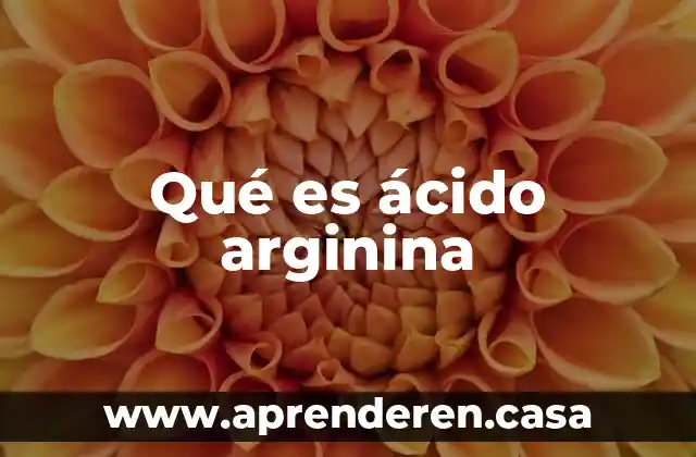 Qué es ácido arginina