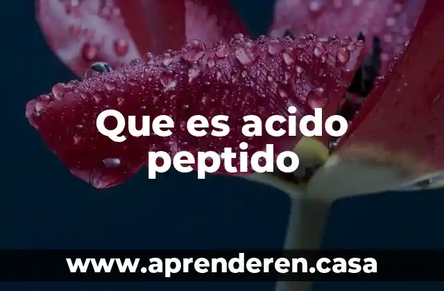 Que es acido peptido