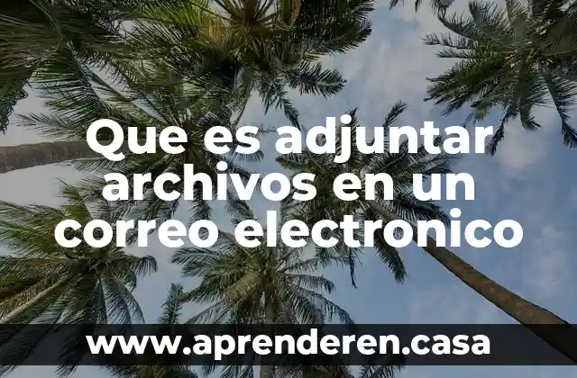 Que es adjuntar archivos en un correo electronico