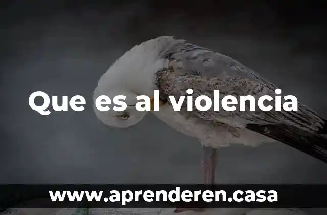Que es al violencia