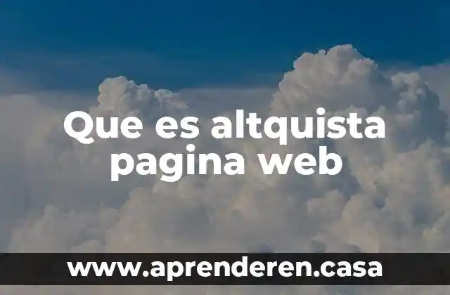 Que es altquista pagina web
