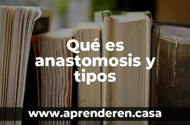 Qué es anastomosis y tipos