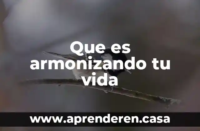 Que es armonizando tu vida