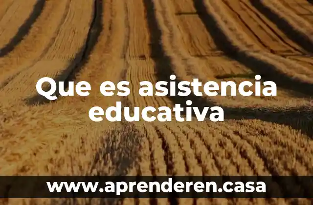 Que es asistencia educativa