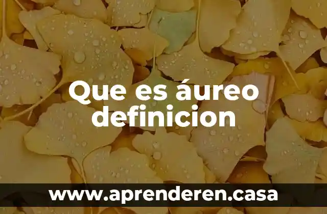 Que es áureo definicion