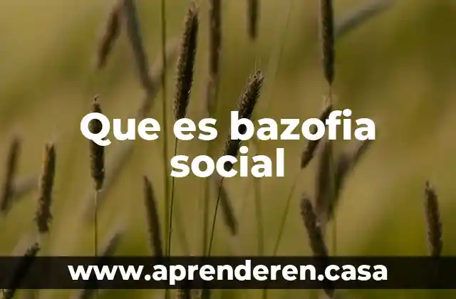 Que es bazofia social