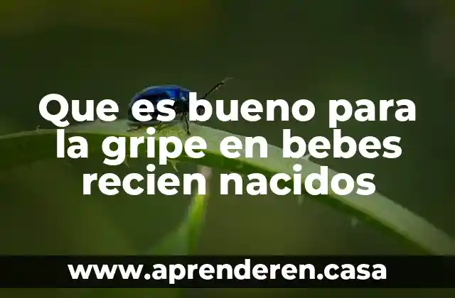 Que es bueno para la gripe en bebes recien nacidos
