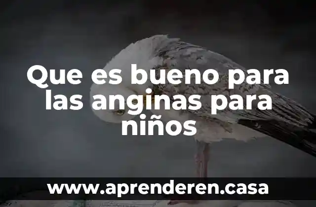 Que es bueno para las anginas para niños