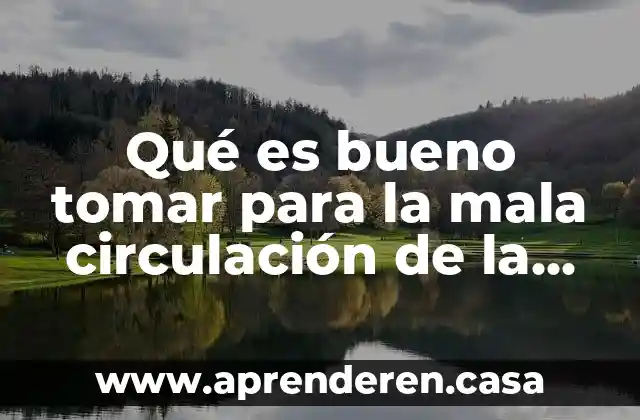 Qué es bueno tomar para la mala circulación de la sangre