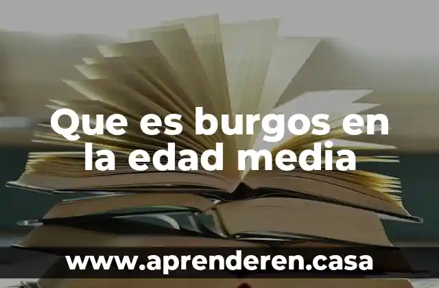 Que es burgos en la edad media