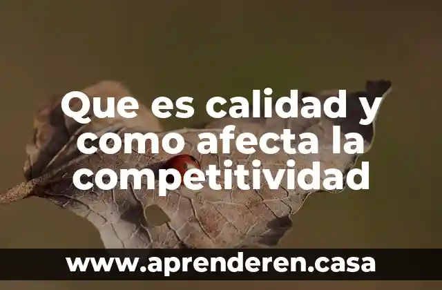 Que es un tolerancia de calidad 5 Que es calidad y como afecta la competitividad