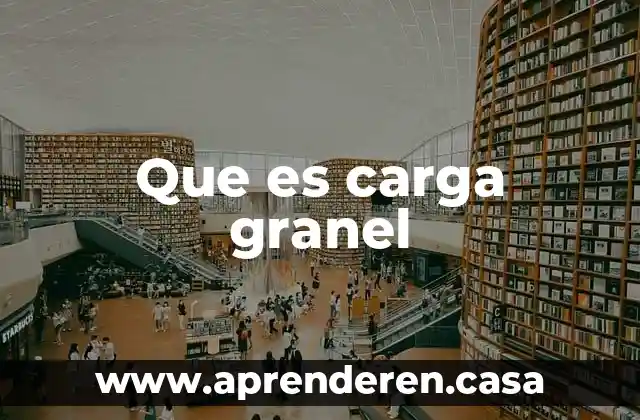 ¿Qué es carga en máquinas y mecanismos? 4 Que es carga granel