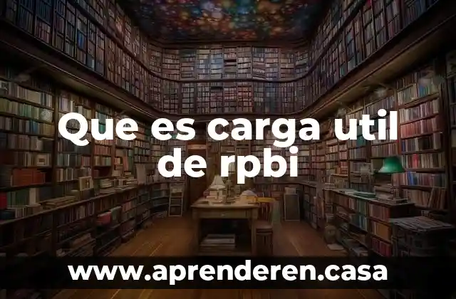 Que es carga util de rpbi