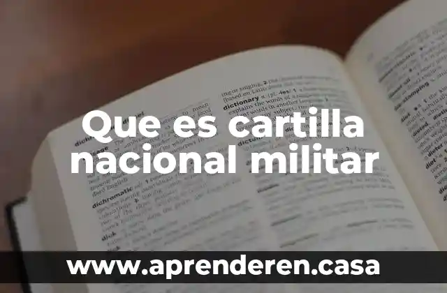Cartilla del servicio militar nacional que es 6 Que es cartilla nacional militar