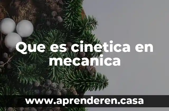 Que es cinetica en mecanica