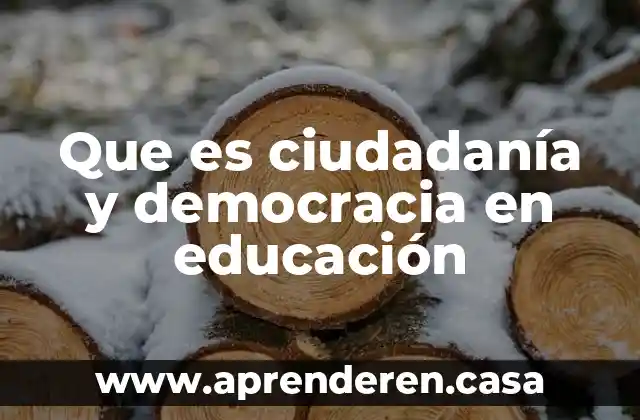 Que es ser una ciudadania conciente 5 Que es ciudadanía y democracia en educación