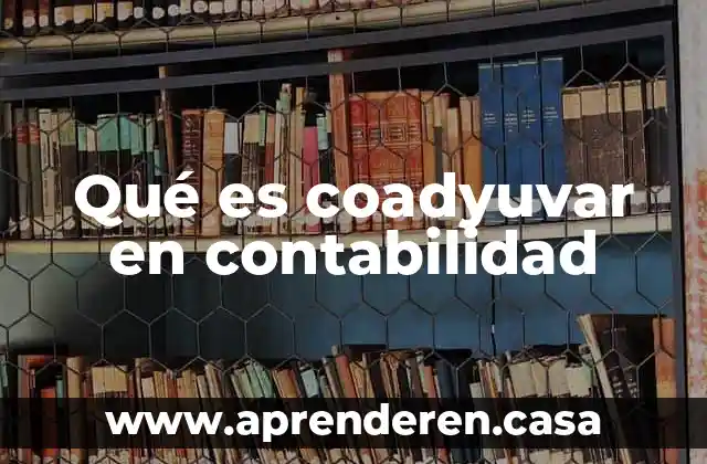 Qué es coadyuvar en contabilidad