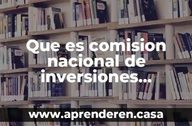 Que es comision nacional de inversiones extranjeras