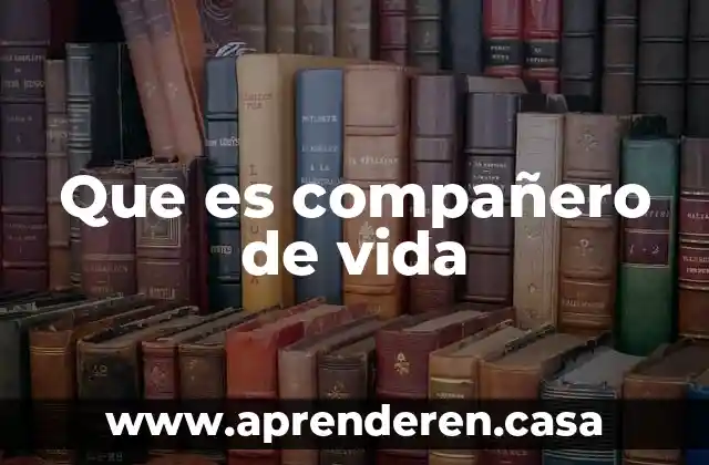 Que es compañero de vida