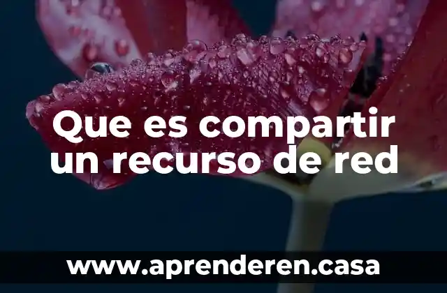 Que es un recurso humano capacitado 3 Que es compartir un recurso de red