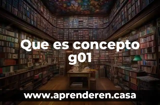Que es concepto g01