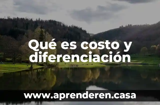Qué es costo y diferenciación