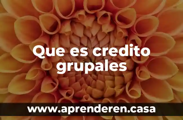 Que es un credito de reporto 6 Que es credito grupales