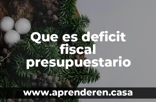 Que es deficit fiscal presupuestario