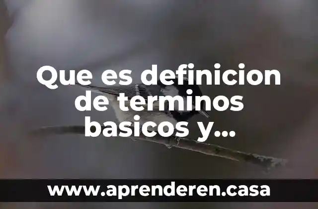 Que es definicion de terminos basicos y antecedentes del problema