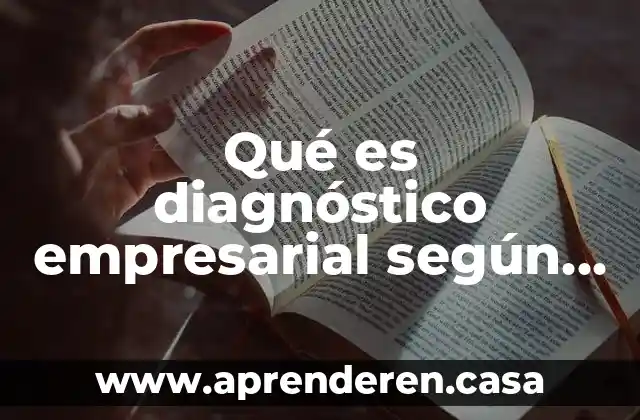 Qué es diagnóstico empresarial según autores