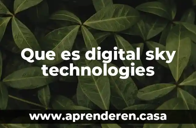Que es digital sky technologies