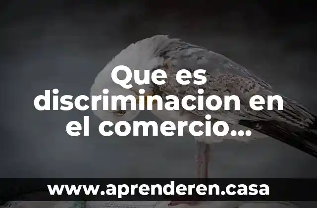 Que es discriminacion en el comercio internacional