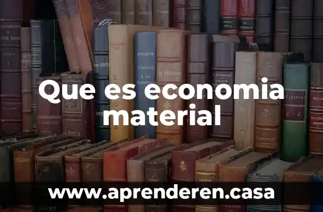 Material de aporte que es 7 Que es economia material