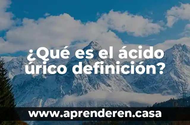 ¿Qué es el ácido úrico definición?