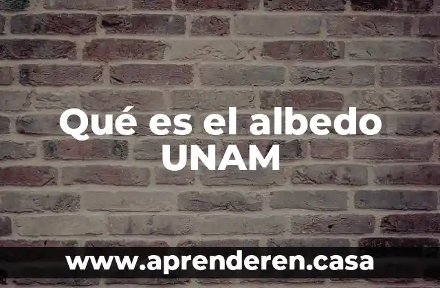 Qué es el albedo UNAM