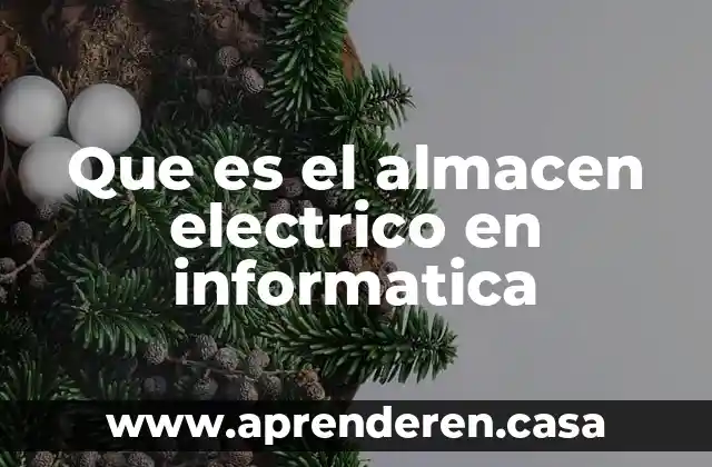 Que es el almacen electrico en informatica