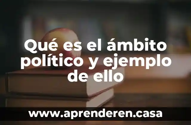 Qué es el ámbito político y ejemplo de ello