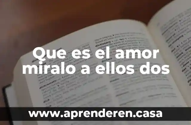 Que es el amor miralo a ellos dos