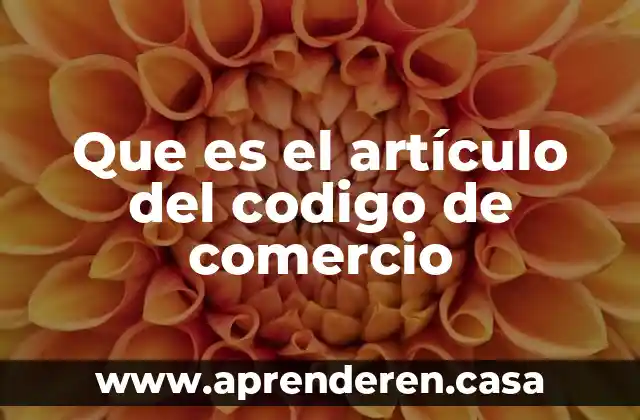 Que es un articulo dibulgacion 7 Que es el artículo del codigo de comercio
