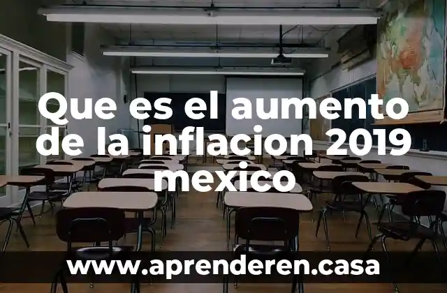 Que es el aumento de la inflacion 2019 mexico