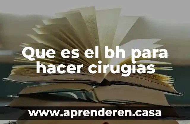 Que es hacer areola 3 Que es el bh para hacer cirugias