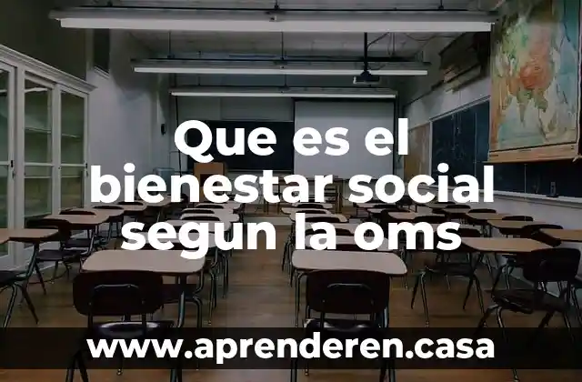 Qué es infografía de social 5 Que es el bienestar social segun la oms