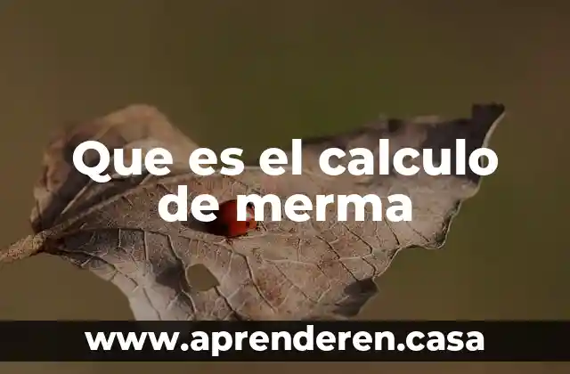 Wekey que es 7 Que es el calculo de merma