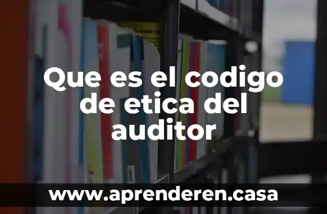 Que es el codigo de etica del auditor